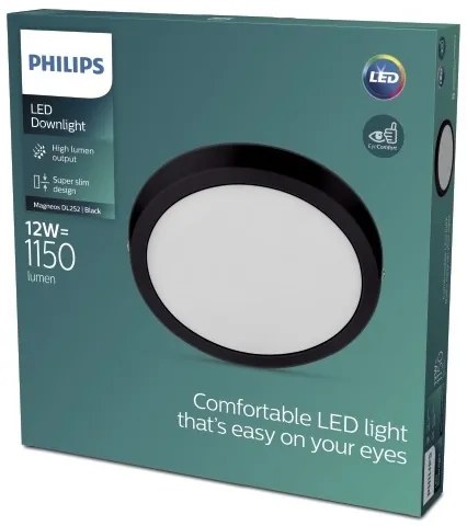 Philips -  Plafoniera LED MAGNEOS LED/12W/230V 2700K nera