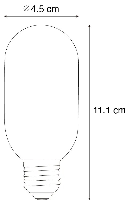 Set di 5 Lampadina LED dimmerabile E27 oro T45 4W 300 lm 2200K