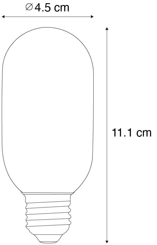 Set di 5 lampadine LED dimmerabili E27 dorate T45 4W 300 lm 2200K