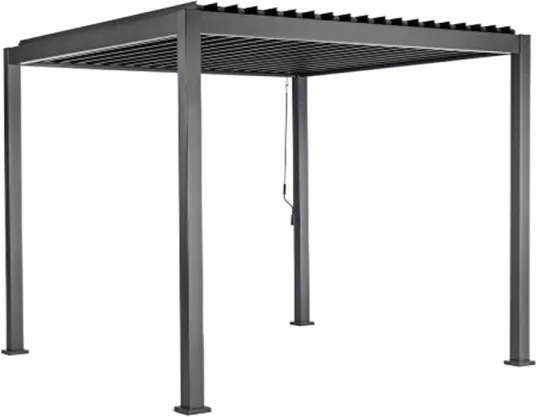 Pergola Bioclimatica In Alluminio 3x4 Con Lamelle In Alluminio Antracite