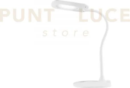 Lampada da lettura led darwin bianca con braccio orientabile 4,8w 7...