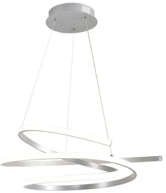Lampadario LED moderno Taylor grigio Ø50cm, luce naturale 4900 lumen