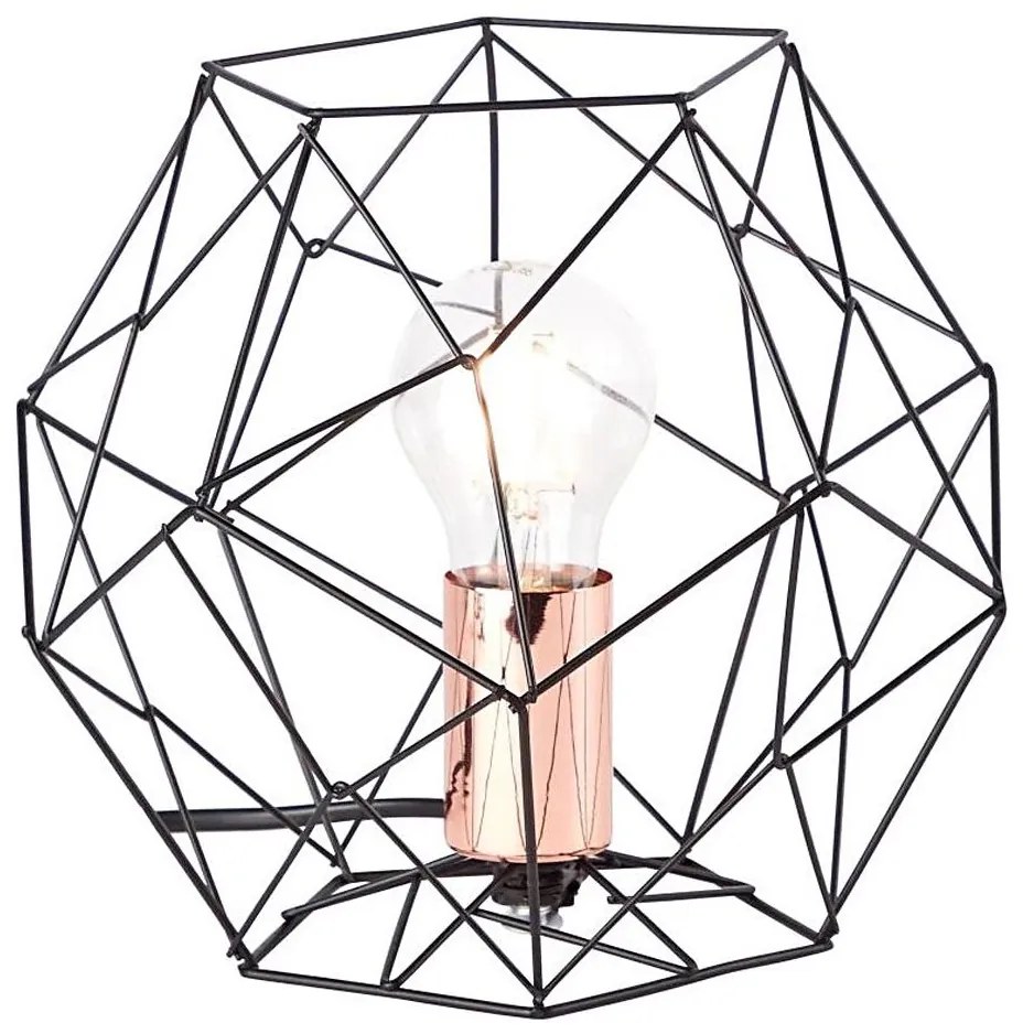 Brilliant - Lampada da tavolo SYNERGY 1xE27/60W/230V nero/rame