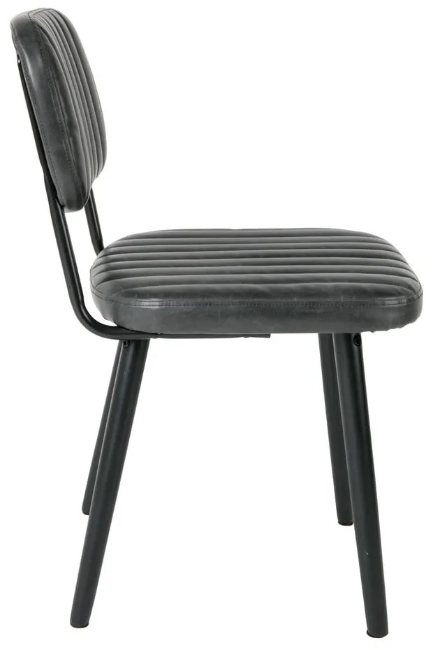 Sedia da pranzo nera Jake Worn - White Label