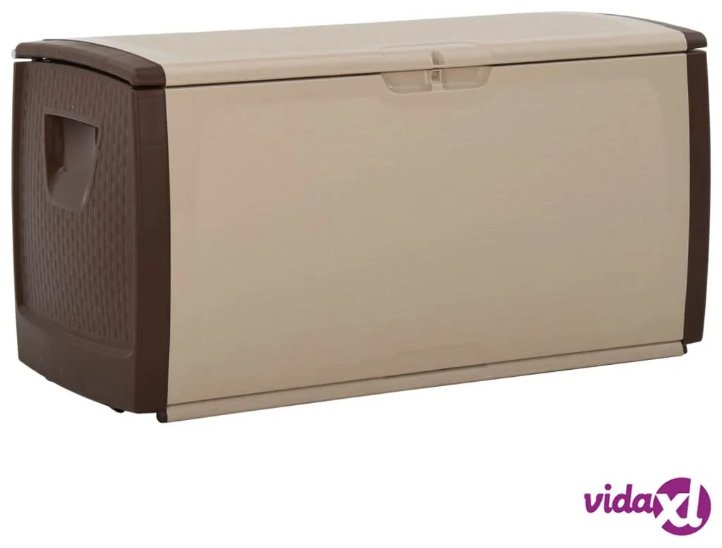 vidaXL Baule Beige e Marrone 122x56x63 cm