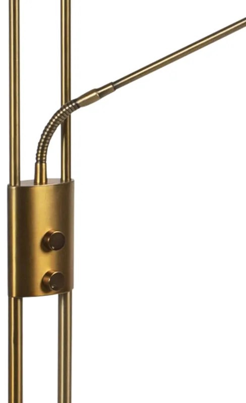 Lampada da terra bronzo con braccio di lettura incl. LED - Ibiza