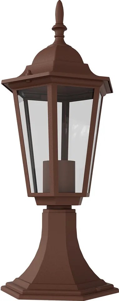 Paletto Lanterna Vintage 40cm E27 IP54 Corten - Serie Tosca