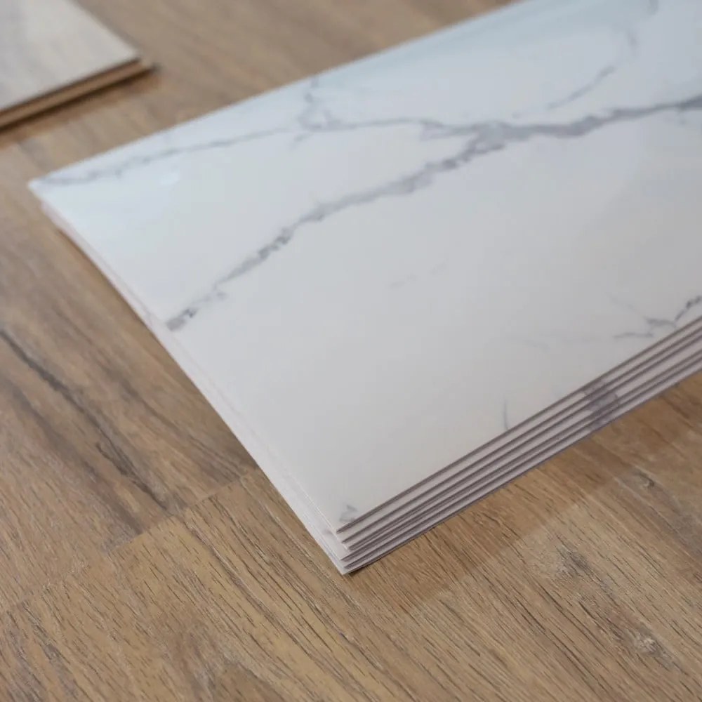 Set di 6 adesivi murali 60x30 cm Statuario Venato - SP TREND