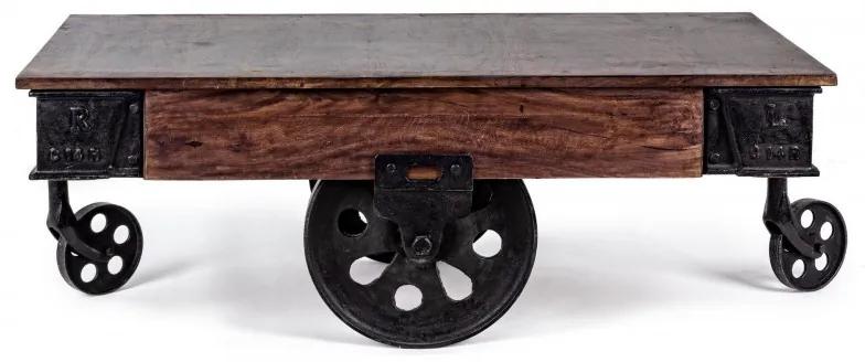 Tavolino Vintage con ruote Track 120x65 cm