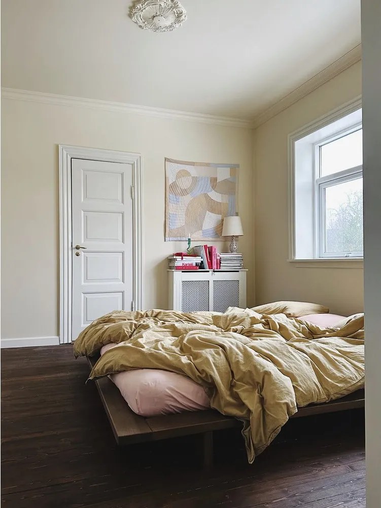 Letto singolo marrone in pino massiccio con rete inclusa 90x200 cm Japan – Karup Design