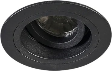 Faretto da incasso smart nero rotondo con WiFi GU10 - Chuck