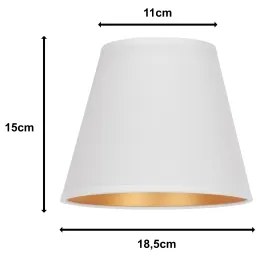 Duolla - Paralume SOFIA XS E14 diametro 18,5 cm bianco