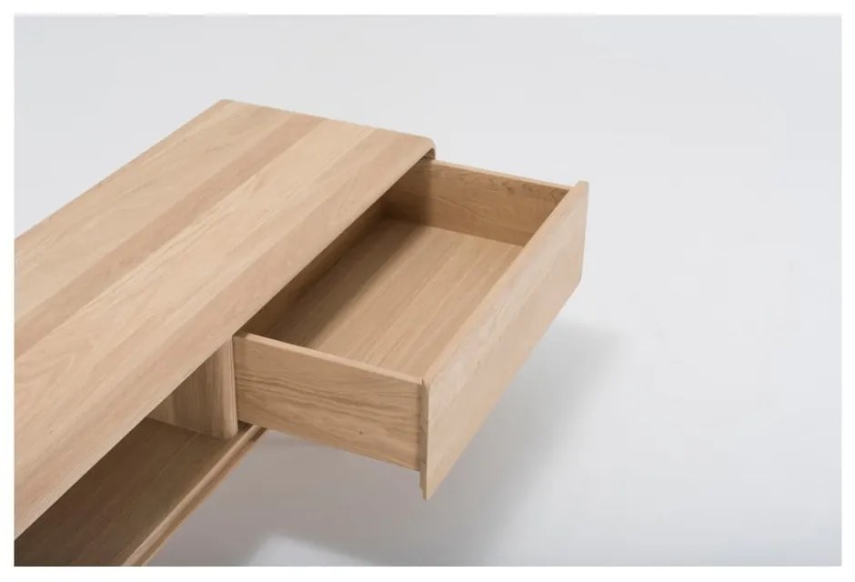 Cassettiera TV in rovere massiccio con 2 cassetti Fawn - Gazzda