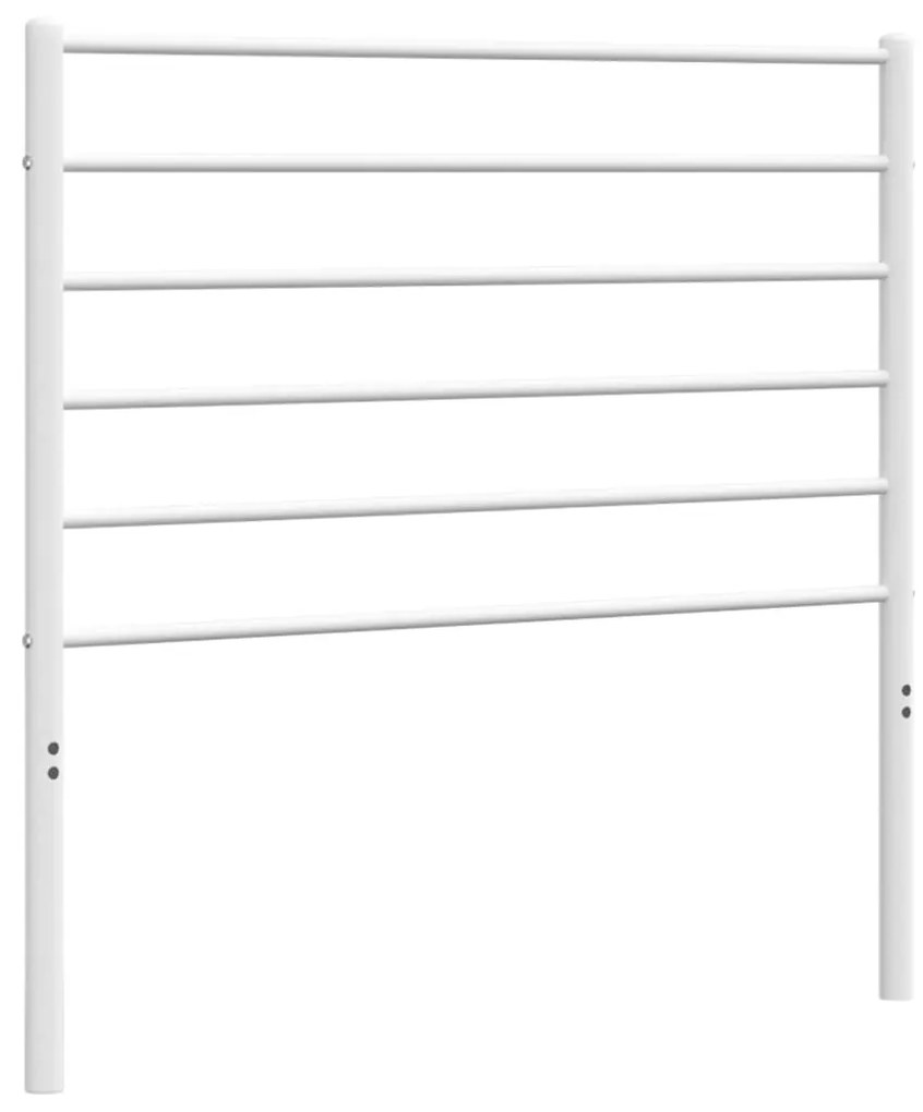 Testiera in metallo bianco 90 cm