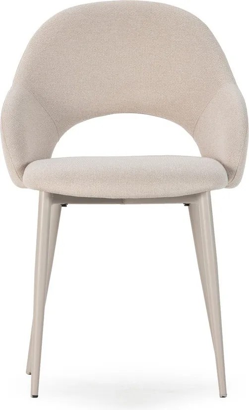 Sedie da pranzo in set beige in imbottito 2 pz Lia – Marckeric