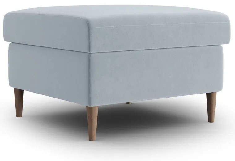 Poggiapiedi azzurro con rivestimento in velluto Kyoto – Cosmopolitan Design