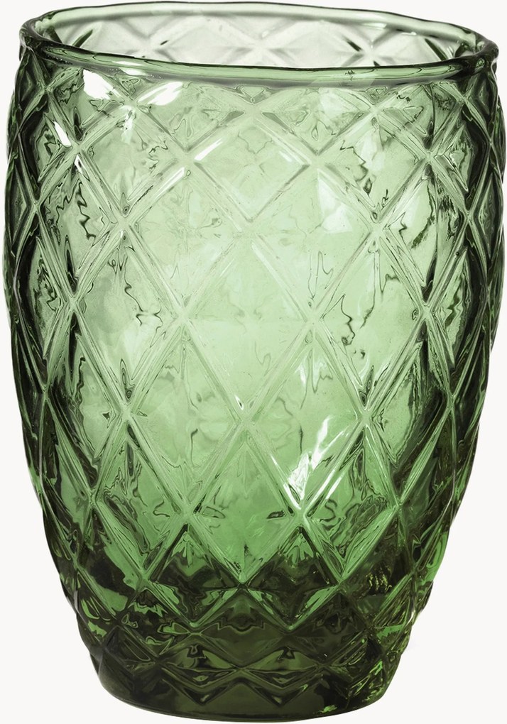 Set di 6 bicchieri in vetro soffiato Diamond