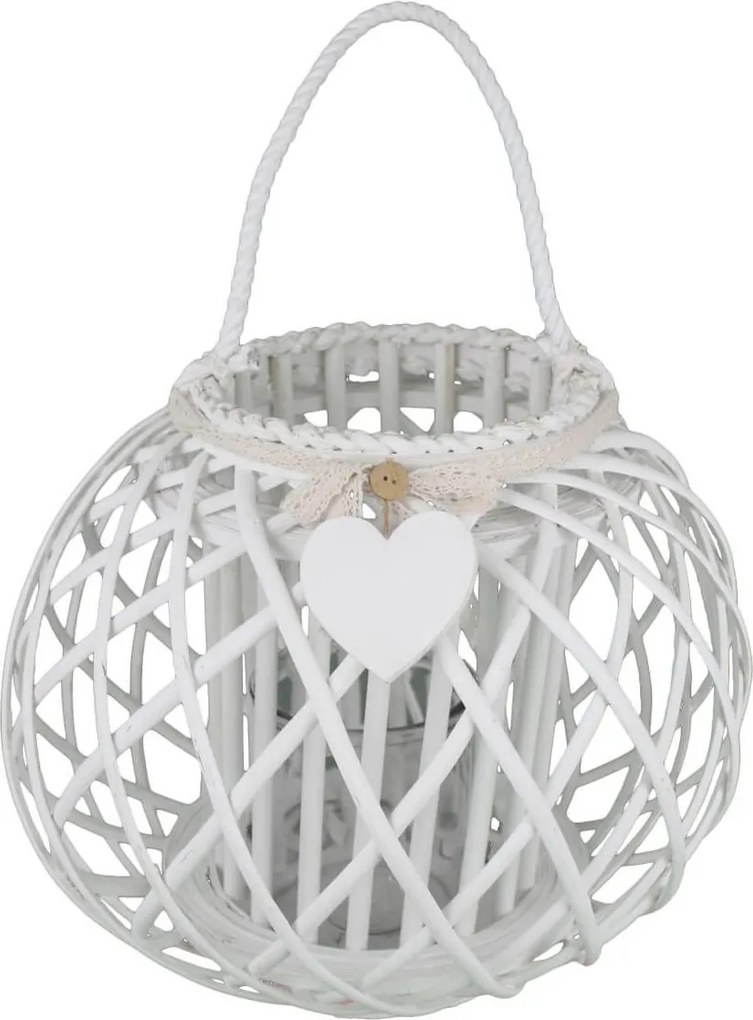 GISELE - lanterna in vimini tondo 20 x 40 cm