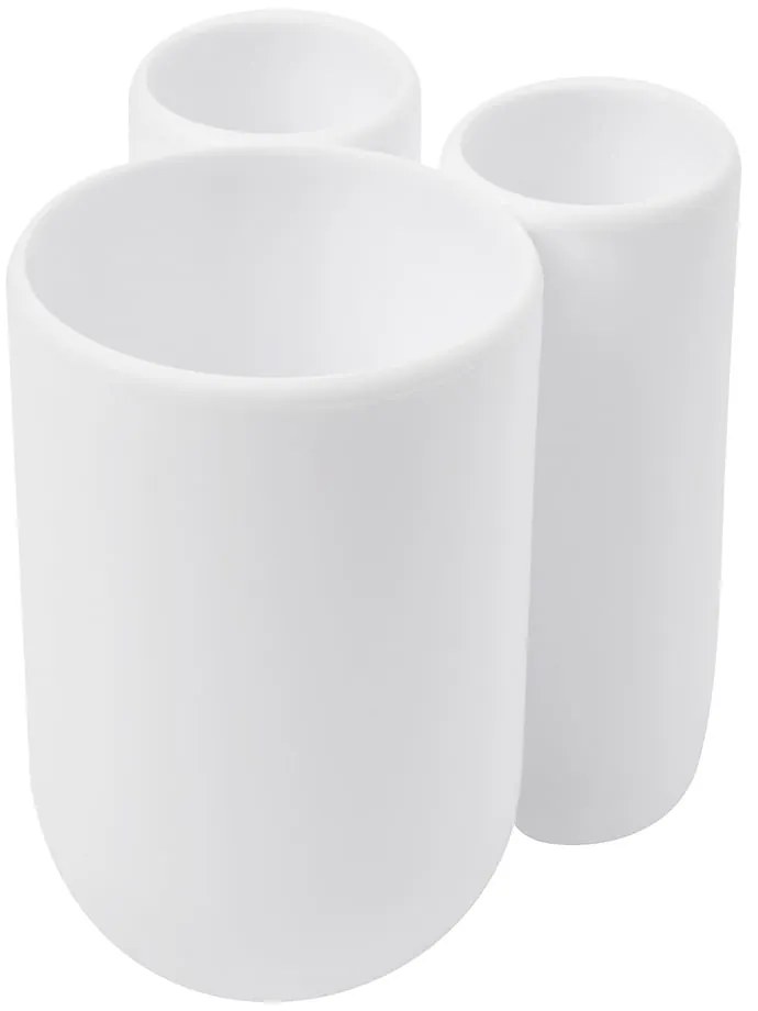 Bicchiere di plastica bianco per spazzolini da denti Touch - Umbra