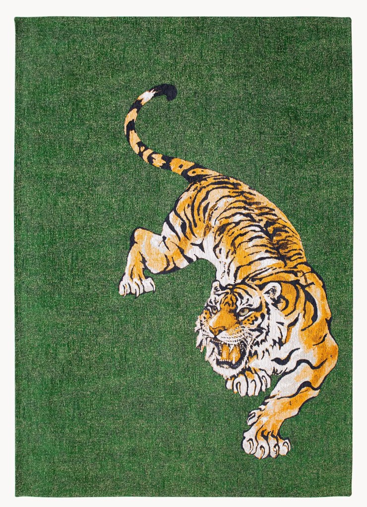Tappeto jacquard lavabile da interno-esterno Tiger