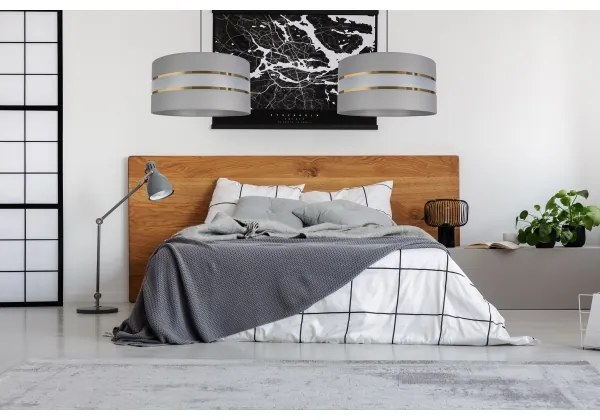 Lampadario su corda   CORAL 1xE27/60W/230V d. 40 cm grigio