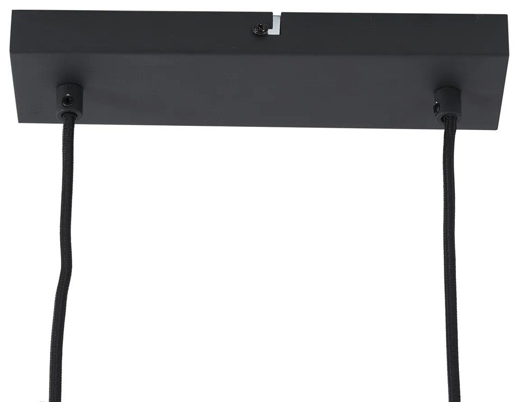 Lampada a sospensione moderna nera a 6 luci - Jeana Straight