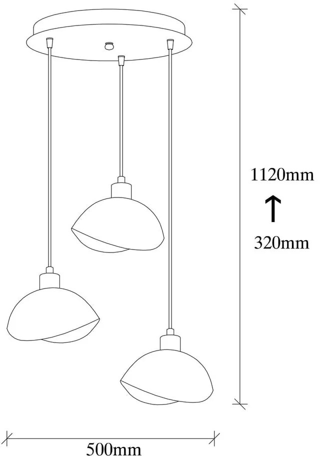 Lampada a sospensione nera con paralume in metallo ø 50 cm Sivani - Opviq lights