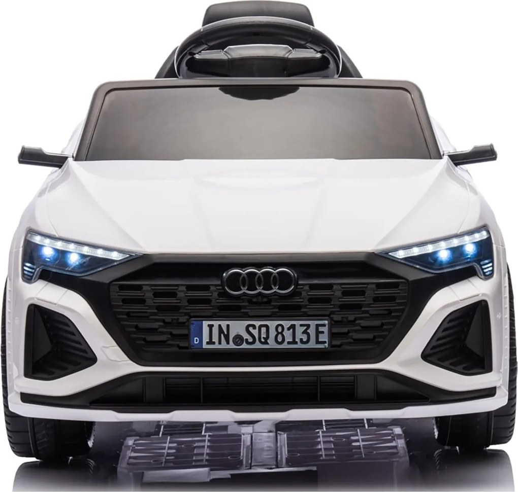 Macchina Elettrica per Bambini 12V Licenza Ufficiale Audi SQ8 E-Tron con Telecomando e Sedile Pelle Bianco...