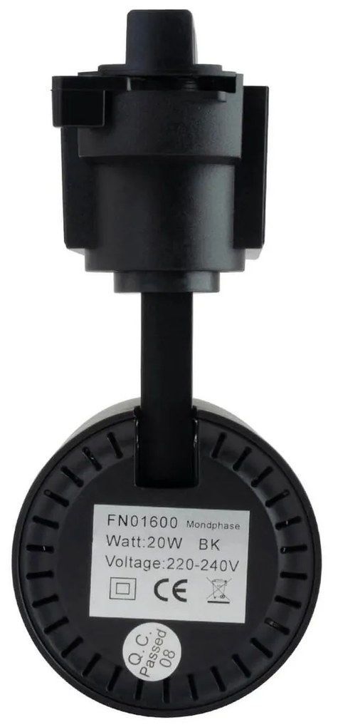 Faro LED 20W Monofase 60° 120lm/W CRI92 no Flickering - BRIDGELUX LED Colore Bianco Naturale 4.000K
