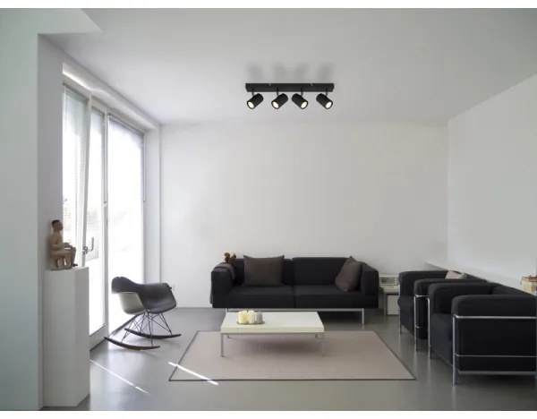 Globo 57918-4B - Faretto JAMES 4xGU10/25W/230V nero