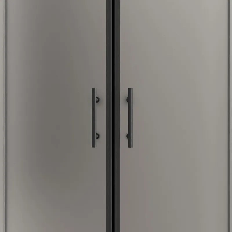 Box doccia semicircolare 90x90 telaio nero vetro satinato | KF2000BS - KAMALU