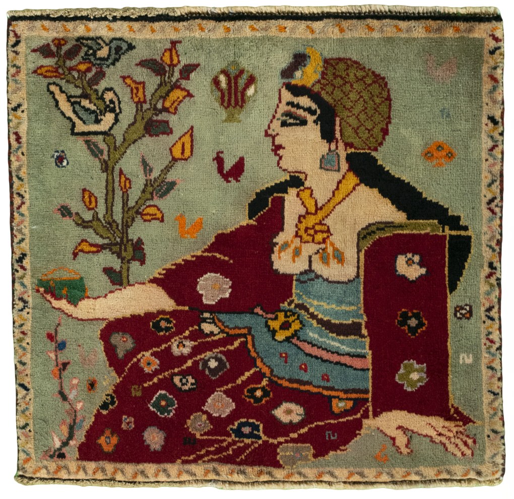Shiraz Tappeto persiano 60 x 70 Rosso (Iran) Annodato A Mano