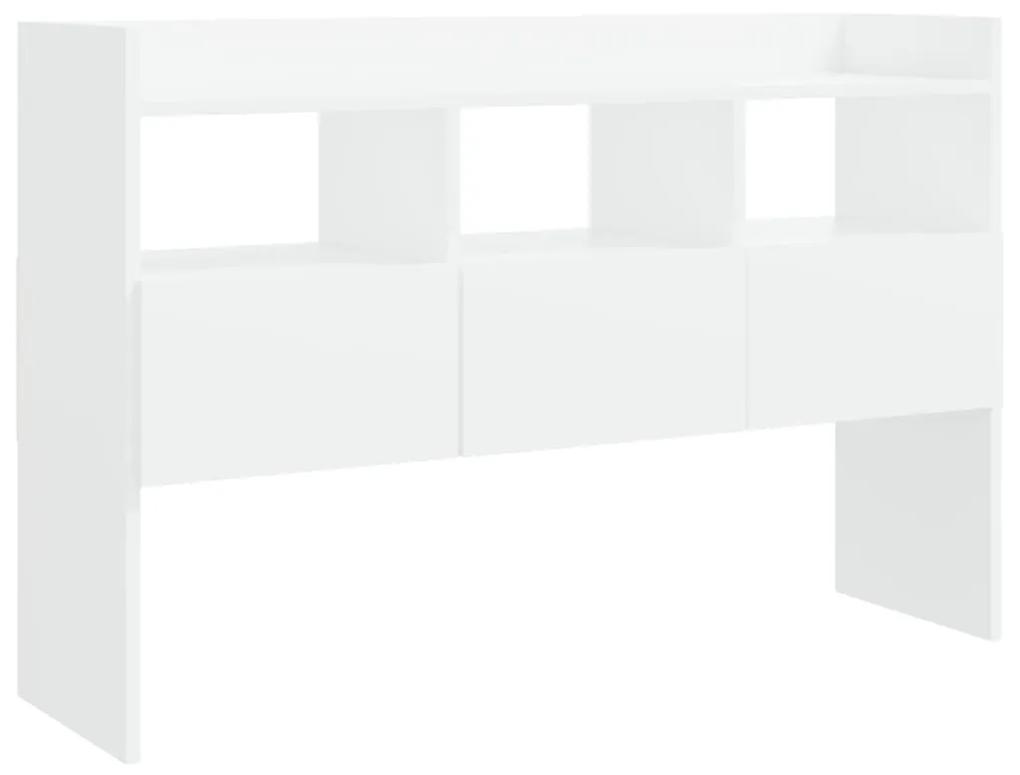 Credenza bianca 120x30,5x70 cm in legno multistrato