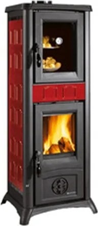 Stufa a legna Gemma Ceram 7 kW Bordeaux - La Nordica