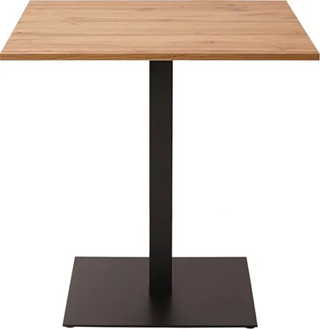 Tavolo ristorante bar quadrato 70x70 cm con Top Laminato effetto Rovere H 106