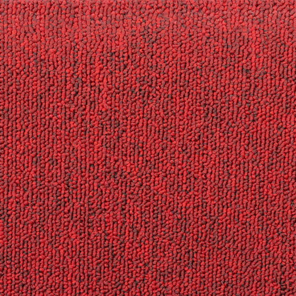 Tappetini per Scale 15 pz Rosso Bordò 65x24x4 cm