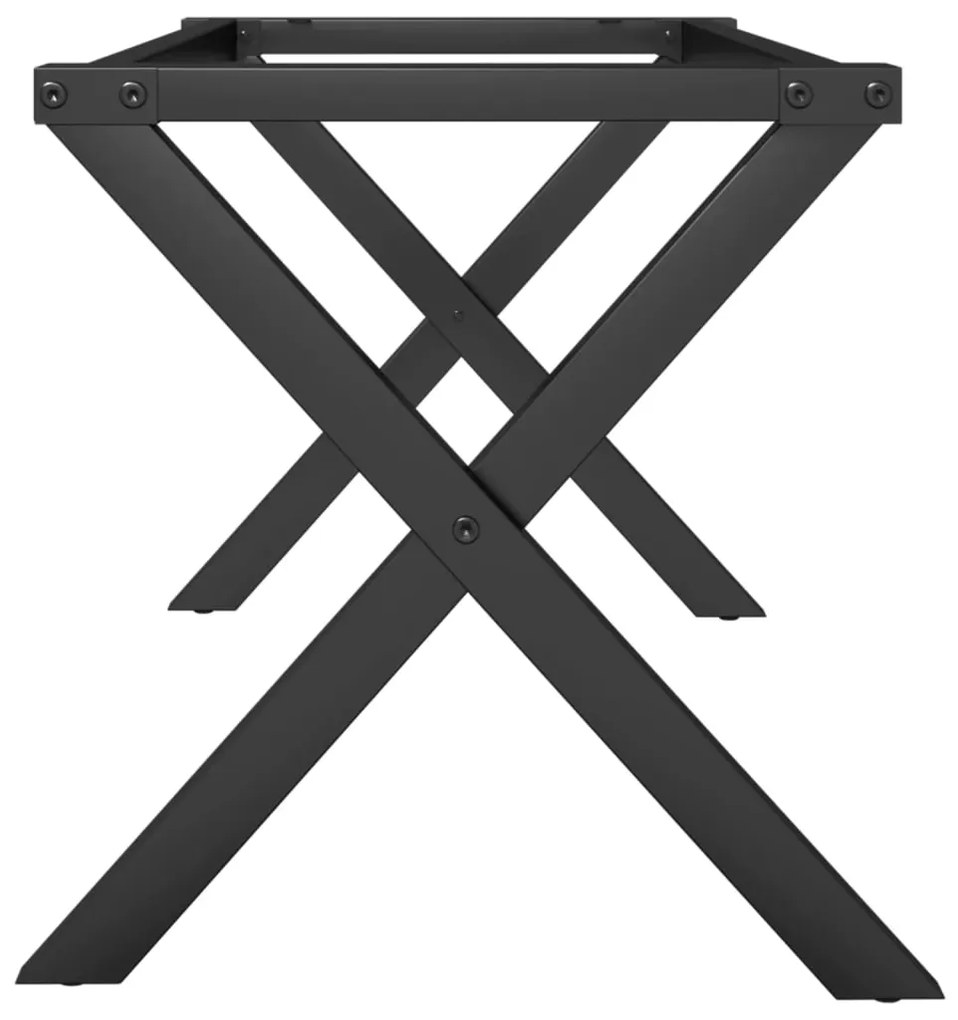 Telaio gambe a x per tavolino da salotto 90x30x43 cm in ghisa