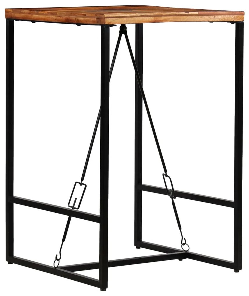 Tavolino da bar in legno massello di recupero 70x70x106cm