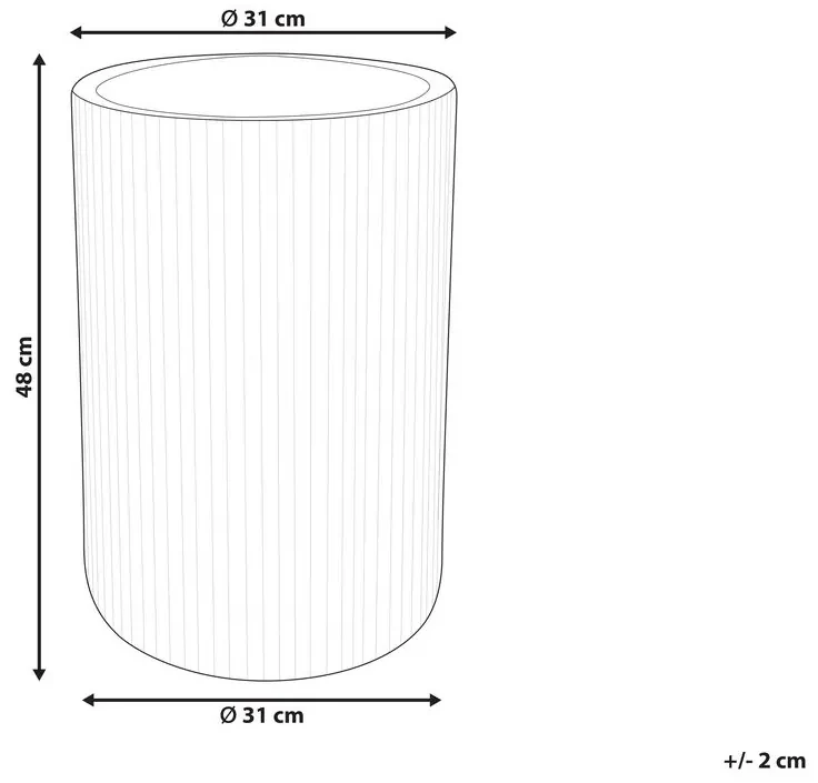 Vaso decorativo argilla naturale 50cm