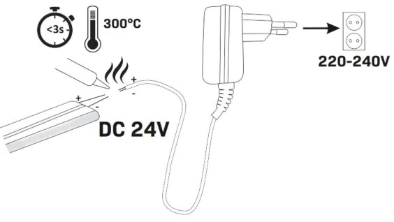 Striscia LED NEON 5m LED/40W/24V blu IP65