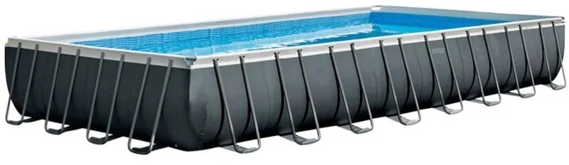 Intex - 26374 Piscina Rettangolare, con Pompa a Sabbia Combo, Scaletta Doppia, Telo, 975 x 488 x 132 cm