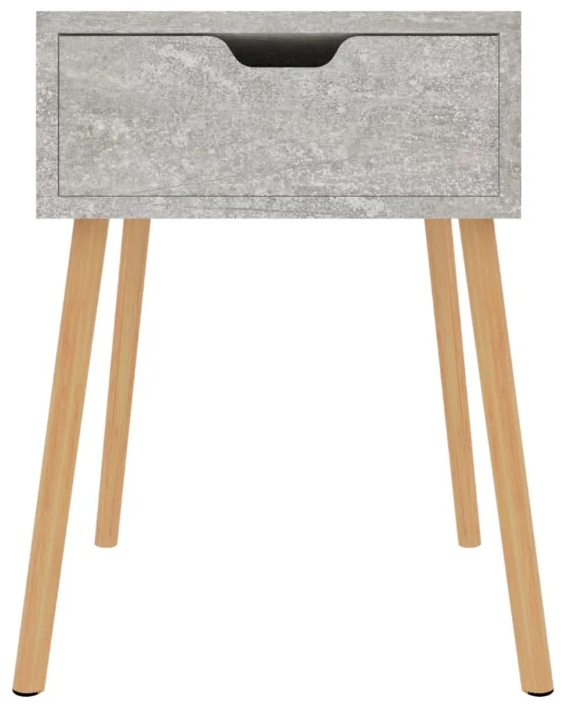 Comodini 2 pz grigio cemento 40x40x56 cm in truciolato