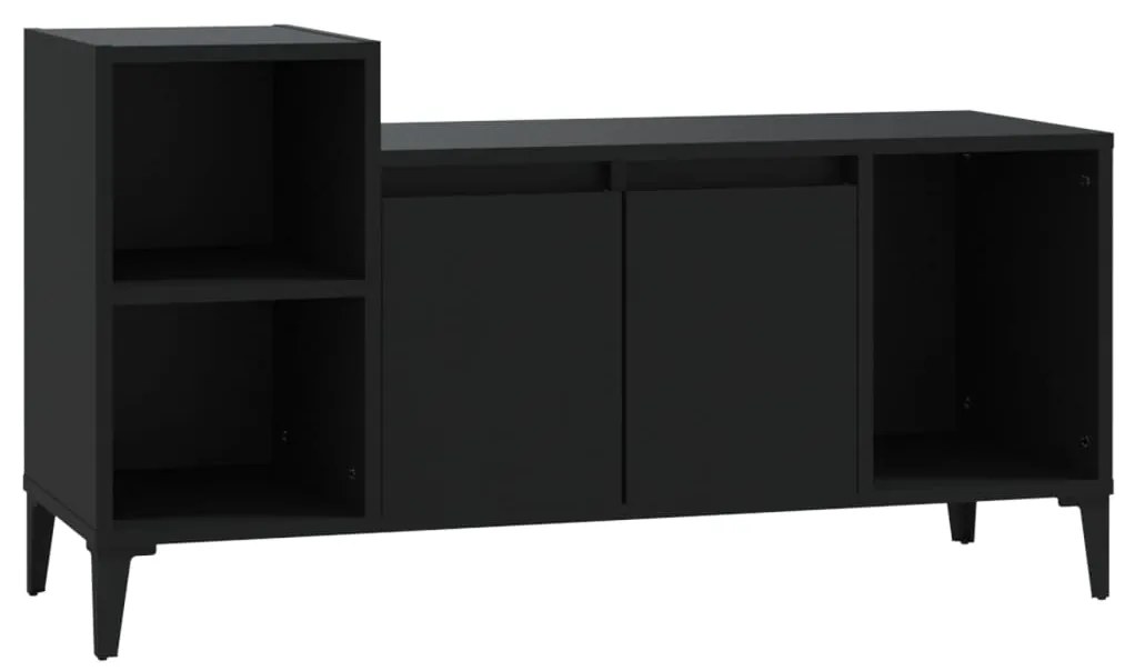 Mobile porta tv nero 100x35x55 cm in legno multistrato