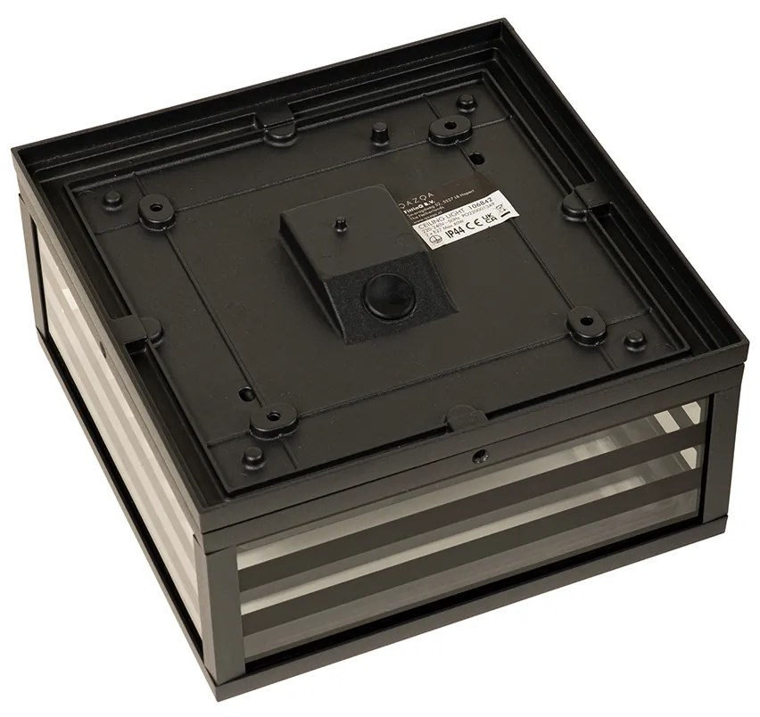 Plafoniera da esterno moderna in vetro nero 2 luci IP44 - Reims