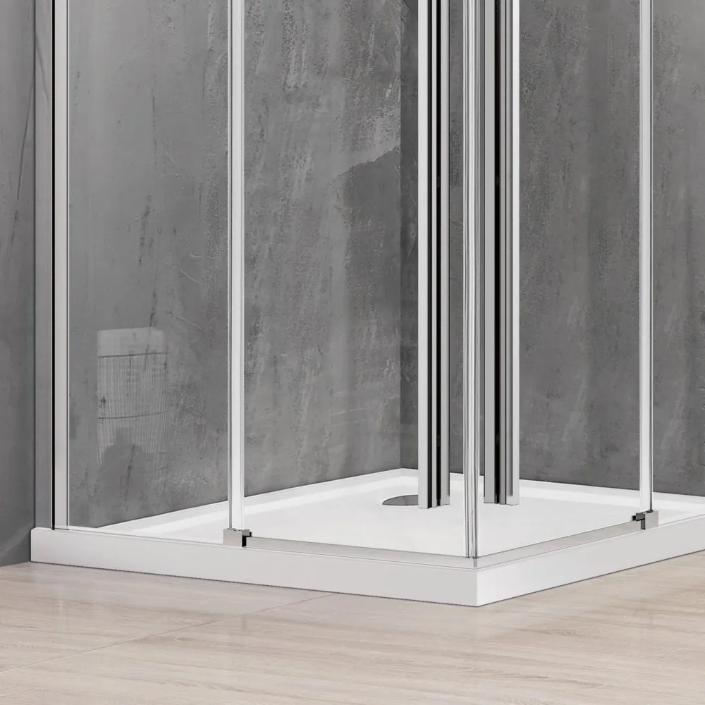Box doccia 90x100 angolare scorrevole altezza 200 h vetro 8mm | KSA1000 - KAMALU