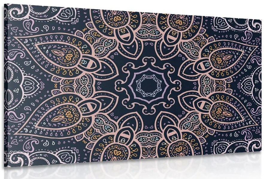 Quadro su tela – Mandala con motivo indiano