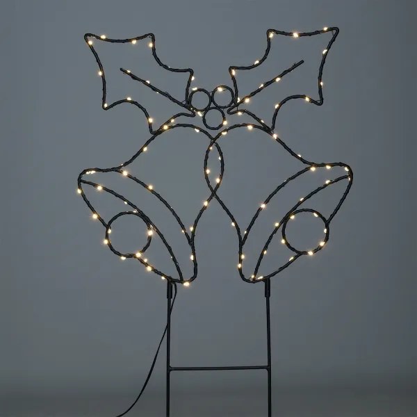 Brilagi - Decorazione natalizia LED da esterno LED/3xAA IP44 55x32 cm campanelle