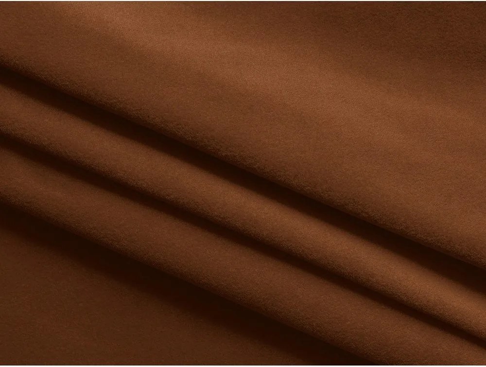 Divano color terracotta allungabile/con contenitore con rivestimento in velluto 225 cm Hula – Makamii