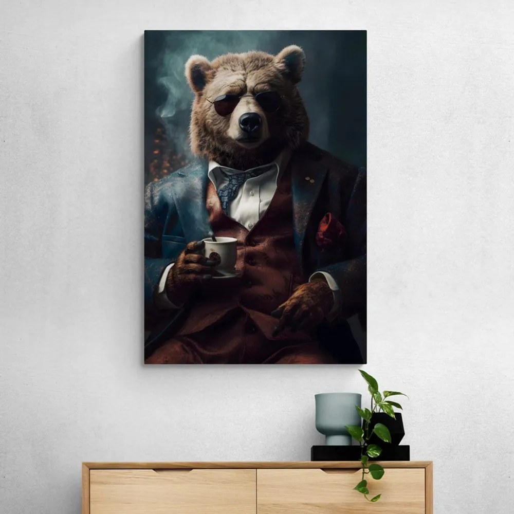 Quadro su tela – Gangster animale orso