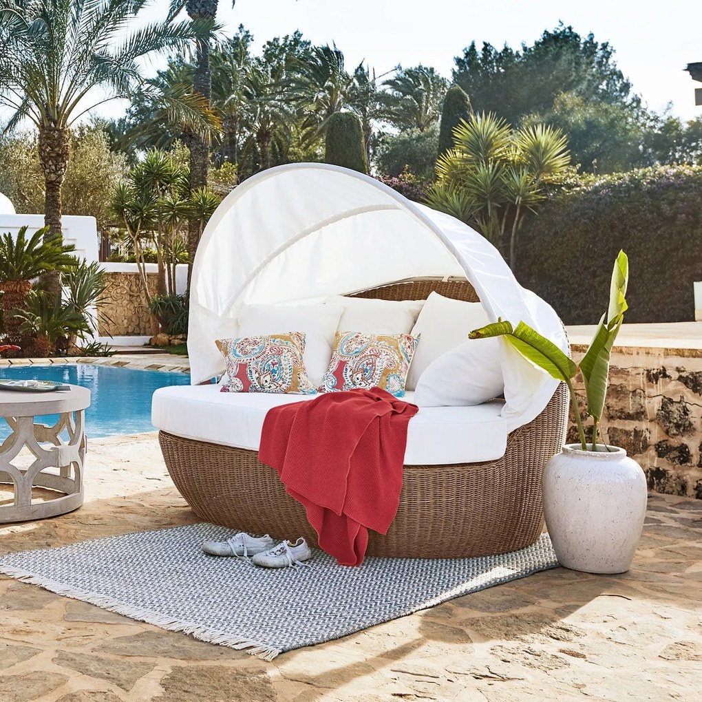 LOBERON Chaise longue da giardino Luxor